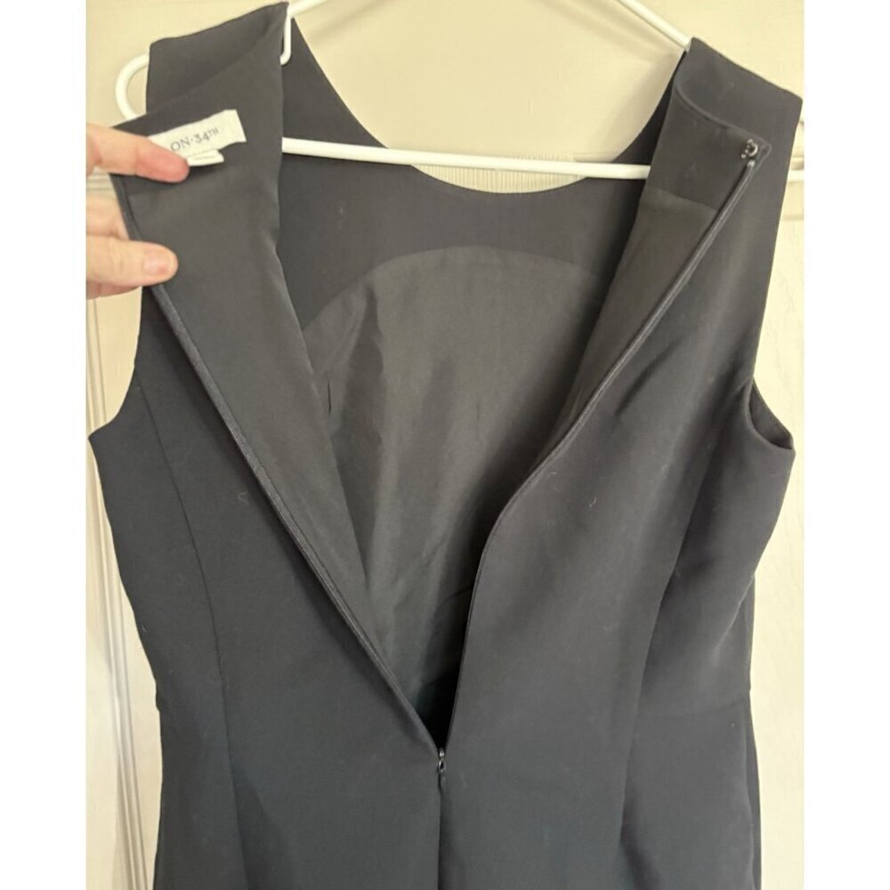 On 34th Size 10 Black Fully Lined Sheath Dress - Picture 4 of 6